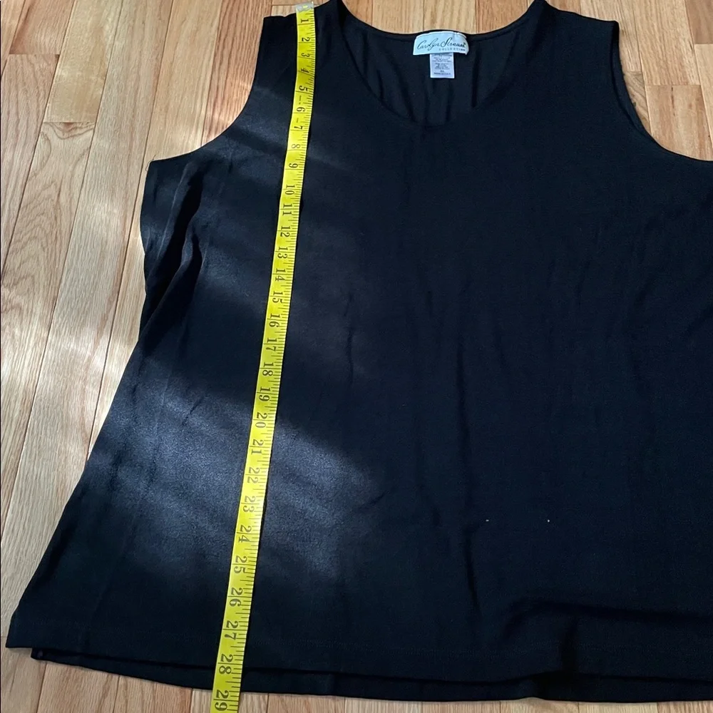 Carolyn Strauss Collection Top Womens 2X Black Sleeveless Blouse Minimalist - Picture 5 of 7